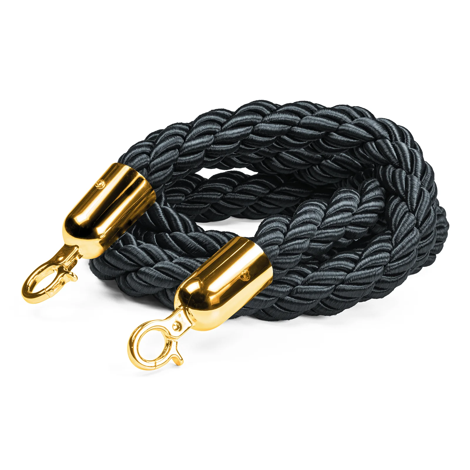 Flätat rep till köstolpe, Svart/guld