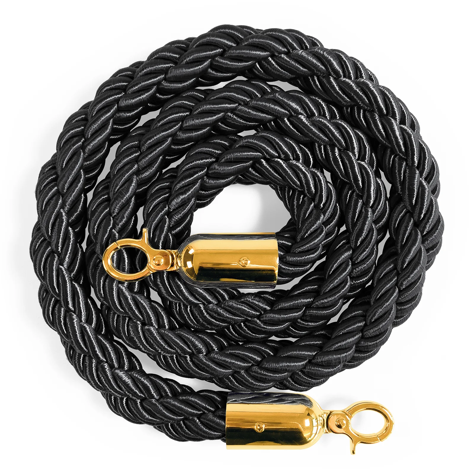 Flätat rep till köstolpe, Svart/guld