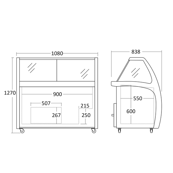 Skopglassdisk SIC6WB, 6 glasskantiner