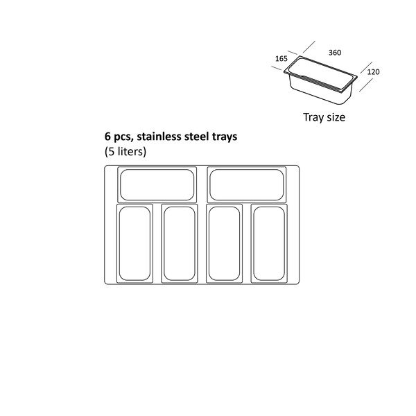 Skopglassdisk SIC6WB, 6 glasskantiner