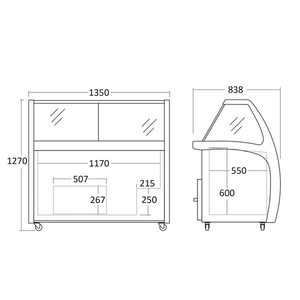 Skopglassdisk SIC9WB, 9 glasskantiner