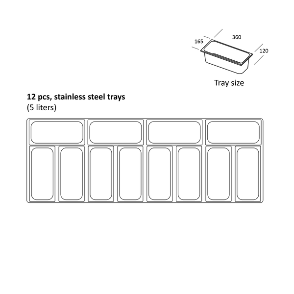 Skopglassdisk SIC12WB, 12 glasskantiner