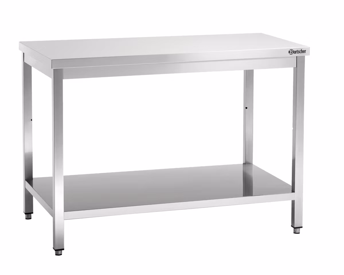 Rostfri arbetsbänk 140cm med underhylla