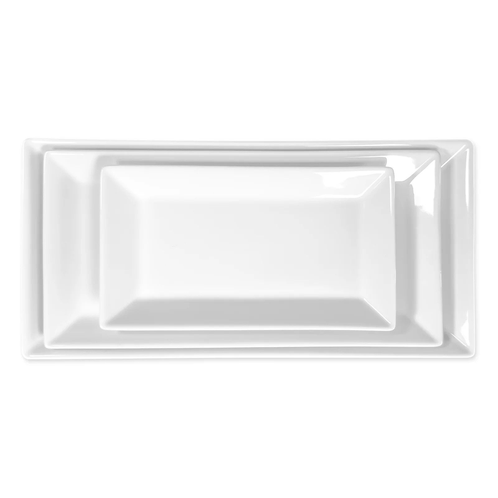 Tallrik flat 26,5x15,5 cm Quadro, 4st