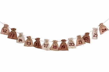 Adventskalender Häng Vinröd/Mullvad