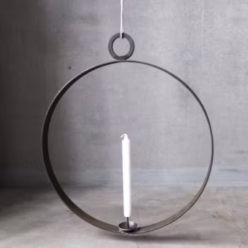 LJUSRING I JÄRN, RUND 50 CM
