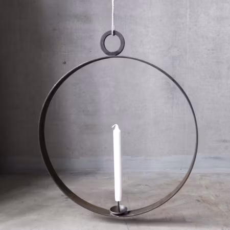 LJUSRING I JÄRN, RUND 50 CM