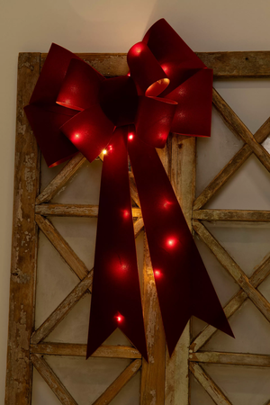 Rosette Red Led 2AA