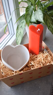 Kärlekskit: Hjärtskål & Ljus