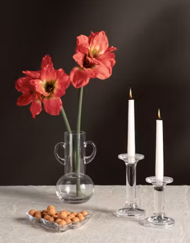 Ljusstake Glas Stil Klar