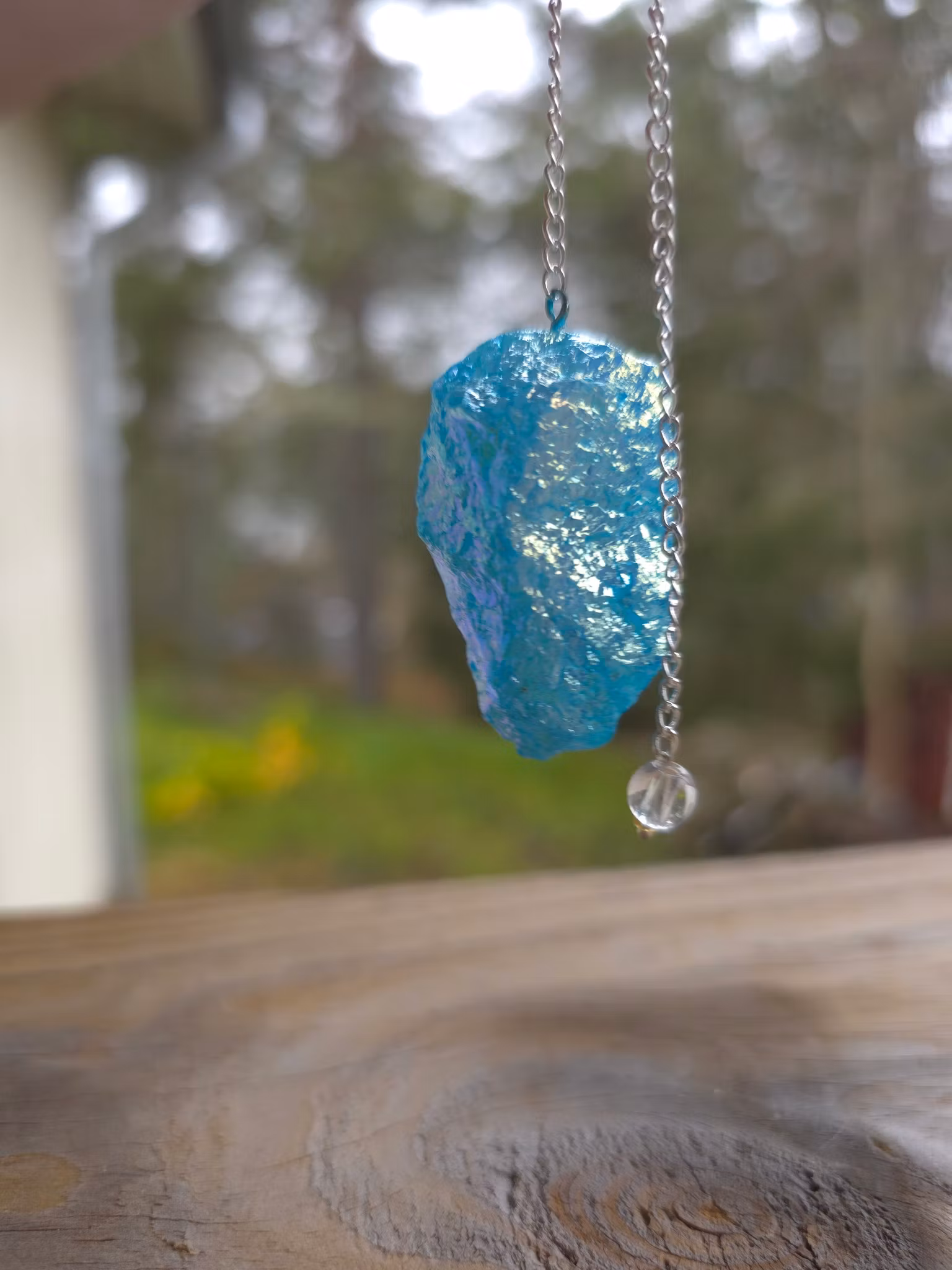 Blå Aqua Aura Pendel nr 1