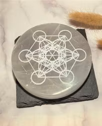 Vit Selenit Laddningsplatta