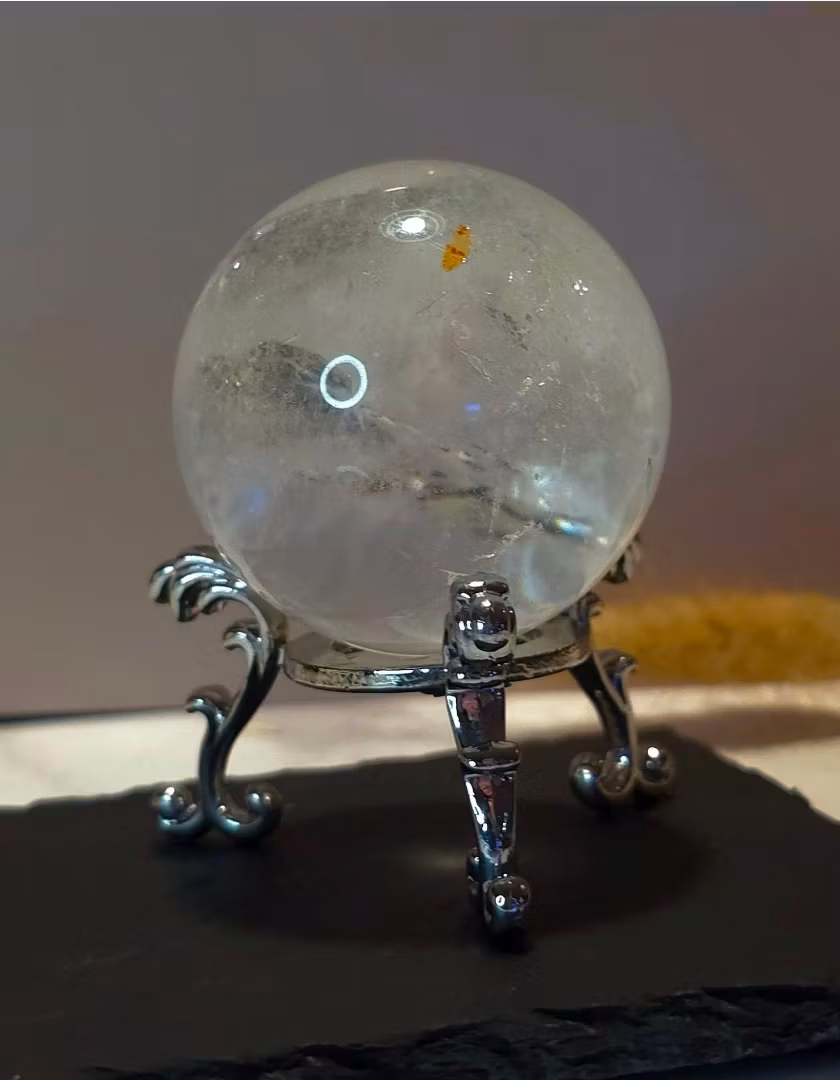 Klot Bergkristall Med Regnbågar 171 gr