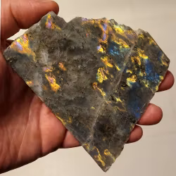 Sunset Labradorit Halvpolerad Skiva 277 gram