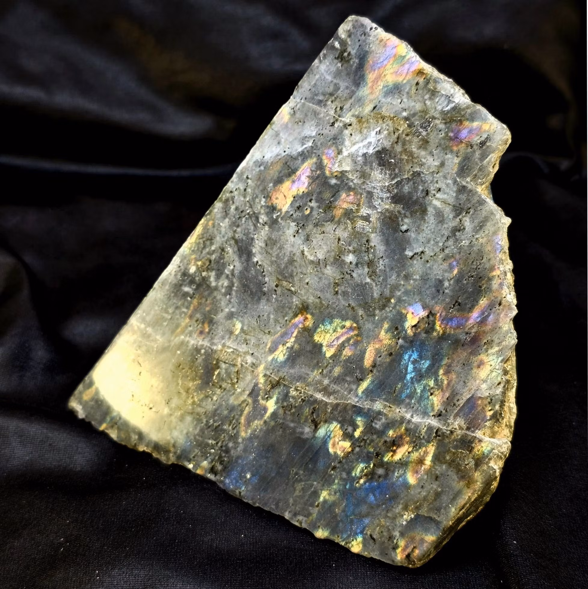 Sunset Labradorit Halvpolerad Skiva 277 gram