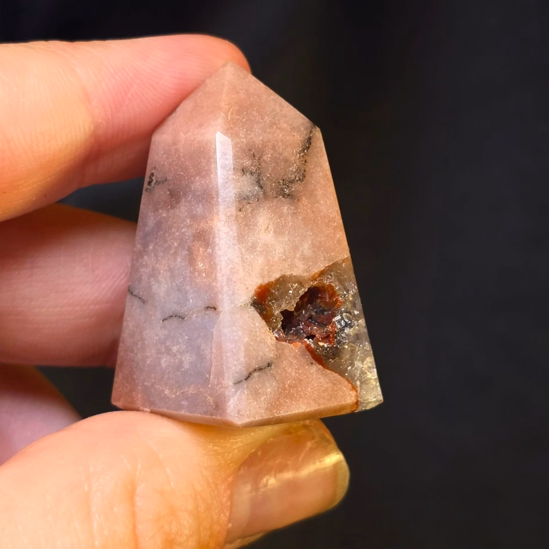 Rosa Ametist Mini Polerat Torn