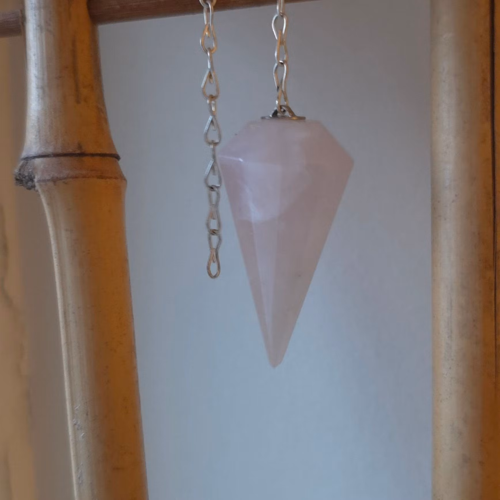 Polerad Pendel Rosenkvarts nr 4