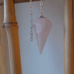 Polerad Pendel Rosenkvarts nr 4