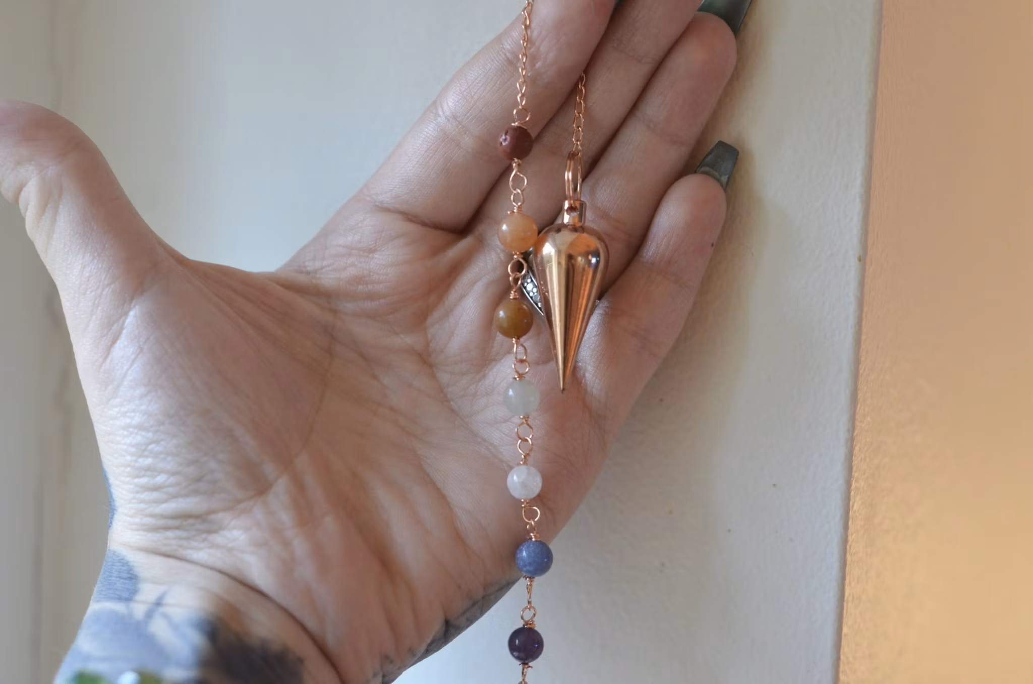 Koppar Pendel med Chakran