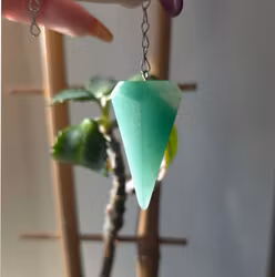 Polerad Pendel Grön Kvarts nr 2