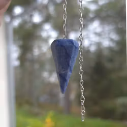 Polerad Pendel Blå Kvarts nr 1