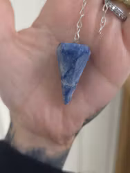 Polerad Pendel Blå Kvarts nr 1