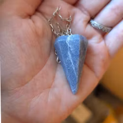 Polerad Pendel Blå Kvarts nr 2