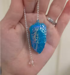 Blå Aqua Aura Pendel nr 2