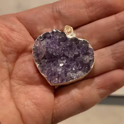 Hänge Ametist Hjärta Druzy nr 2