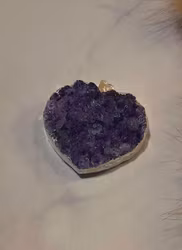 Hänge Ametist Hjärta Druzy nr 2