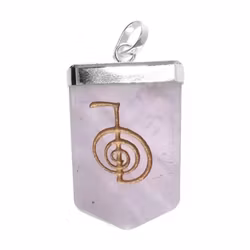 Hänge Cho Ku Rei Reiki Symbol Rosenkvarts