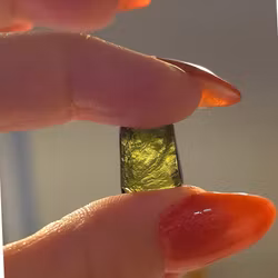 Hänge Rå Moldavit , 925 Sterling Silver ca 1,75 gram