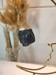 Rå Svart Turmalin Pendel nr 2