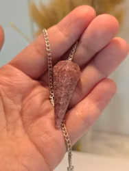 Polerad Pendel Jordgubbkvarts nr 1