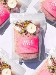 Badsalt Med Ljus Self Love Rosenkvarts