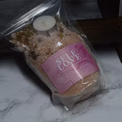 Badsalt Med Ljus Self Love Rosenkvarts