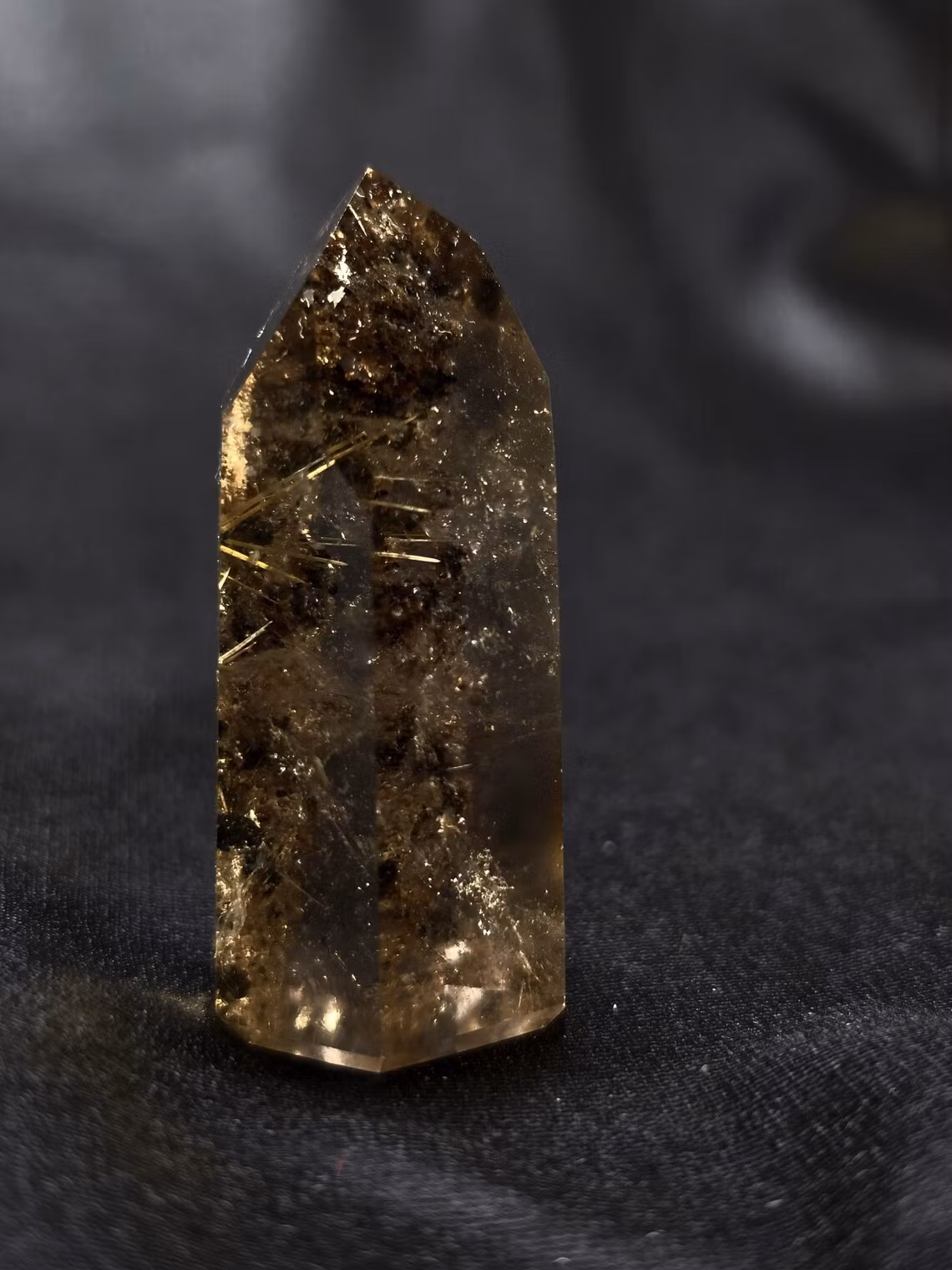 Lodolit Citrin Med Rutilblomma