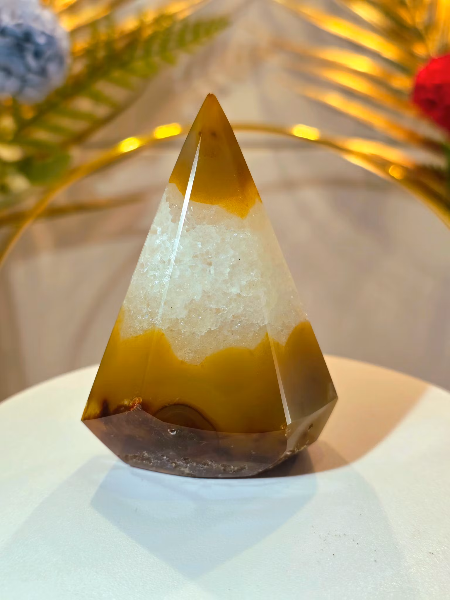 Agat Sockrig Druzy Torn 119 gram