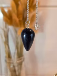Polerad Pendel Obsidian nr 3