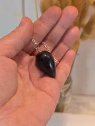 Polerad Pendel Obsidian nr 3