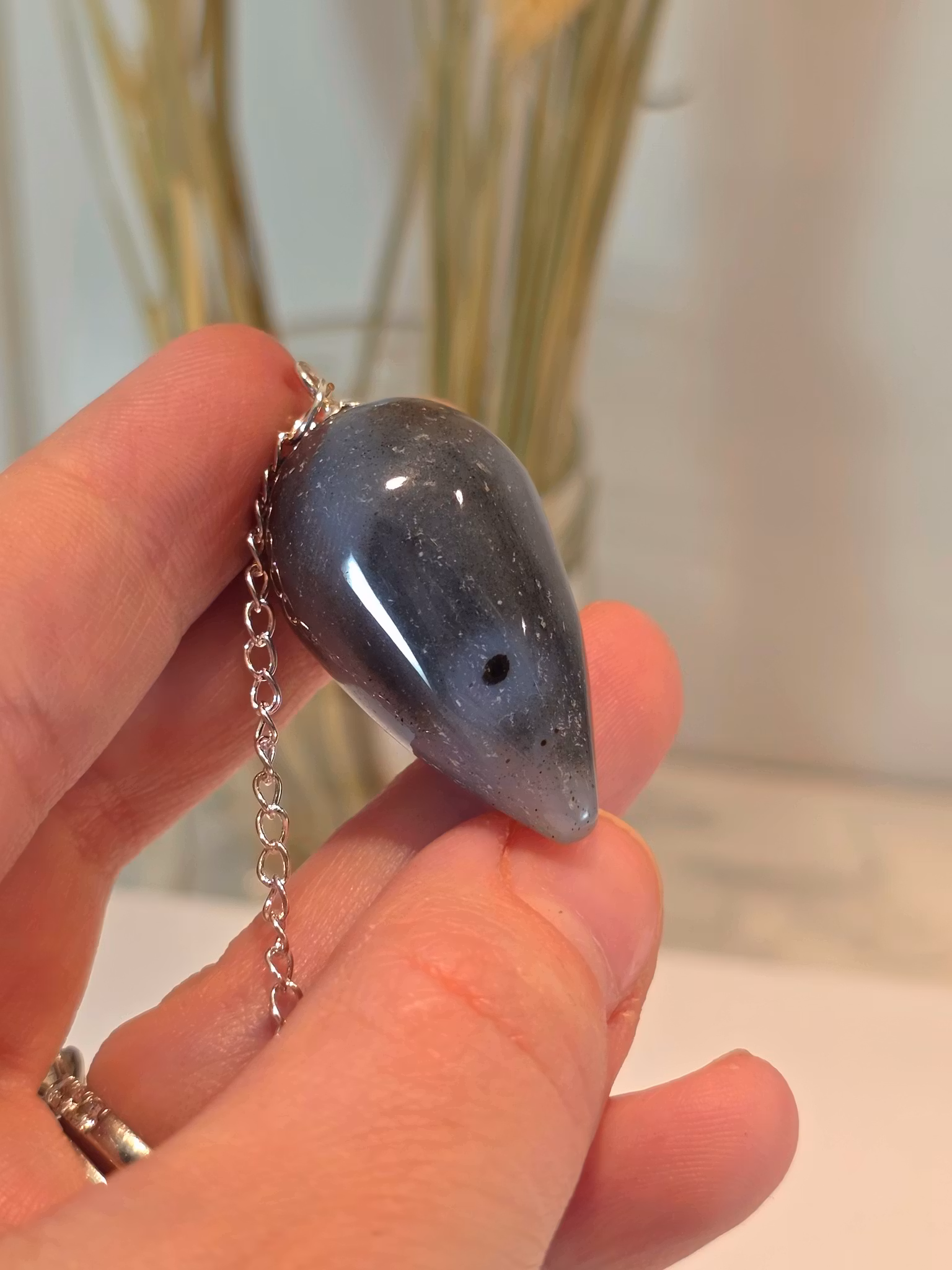 Polerad Pendel agat nr 1