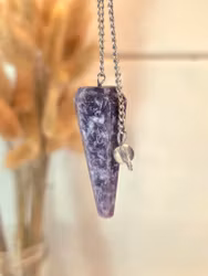 Polerad Pendel Lepidolit Nr 2