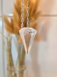 Polerad Pendel Bergkristall nr 1