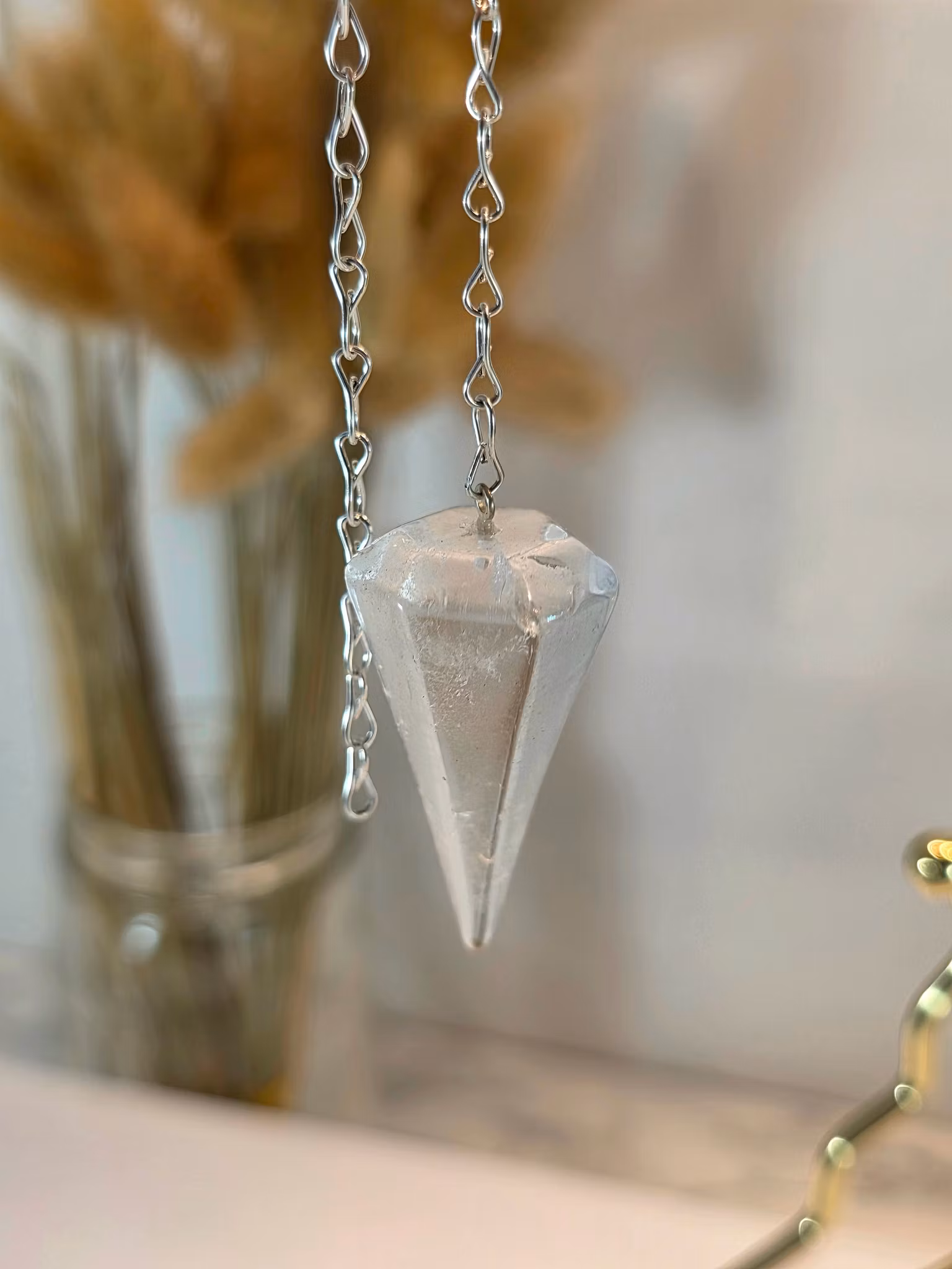 Polerad Pendel Bergkristall nr 2