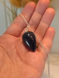 Polerad Pendel Obsidian nr 2