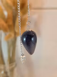 Polerad Pendel Obsidian nr 2