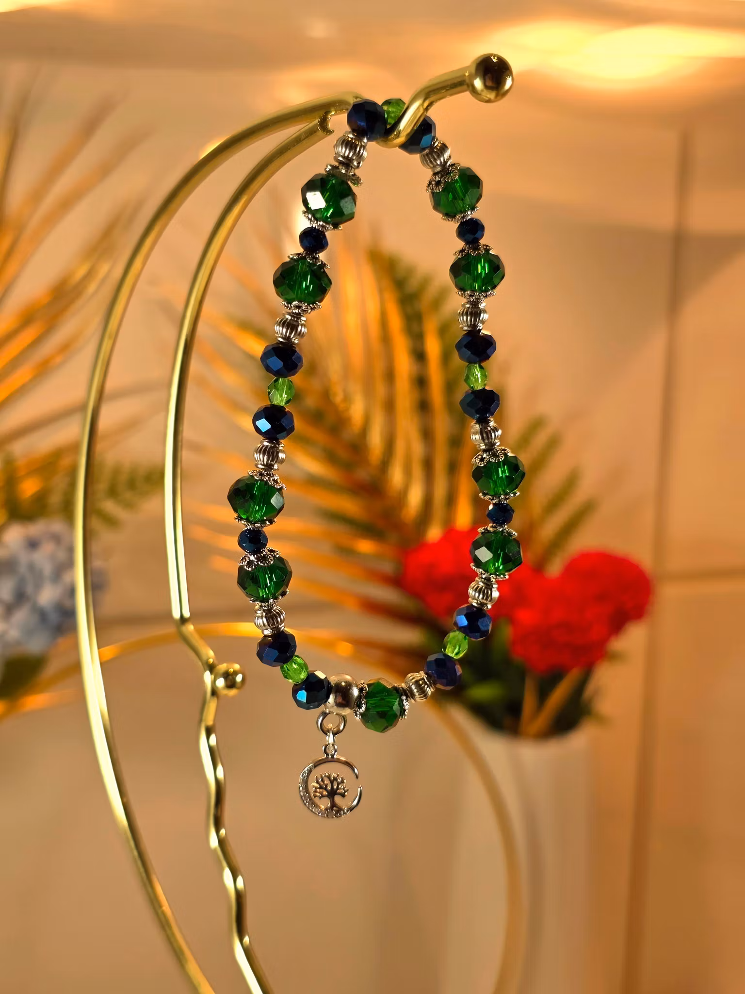 Handgjort Armband Grönt & Blått