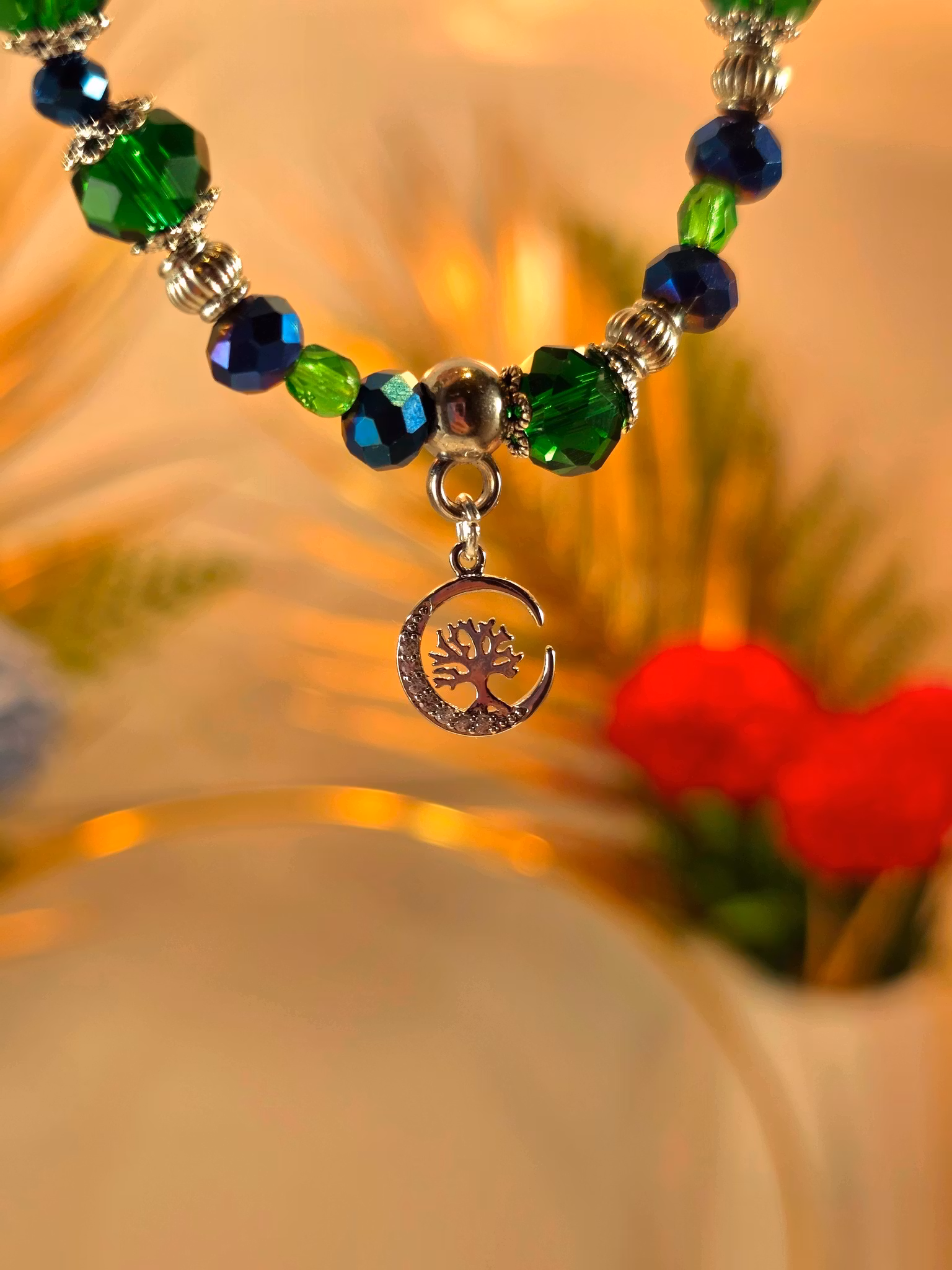 Handgjort Armband Grönt & Blått