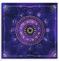 Altarduk Väggbonad blå stjärntecken