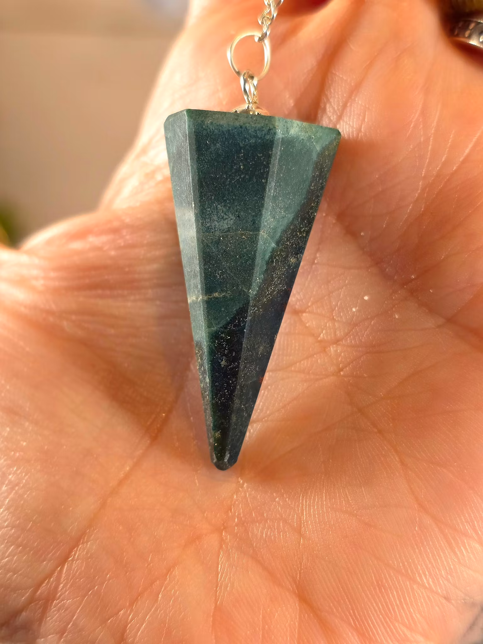 Polerad Pendel Grön Jade nr 2